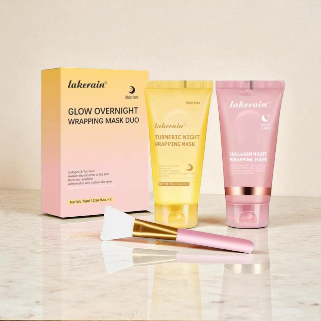 Masque de nuit collagène (ou curcuma) et crème exfoliant collagène